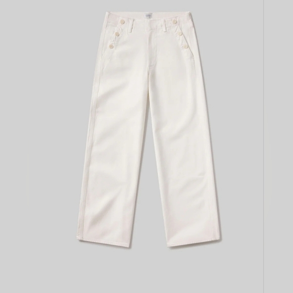 Citizens Of Humanity!! Boardwalk Wide-Leg Jeans- In White!! - Picture 4 of 16